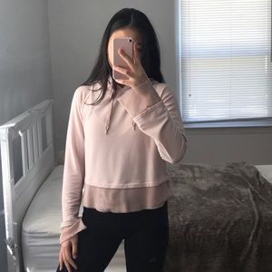 garage pink hoodie with mesh detailing